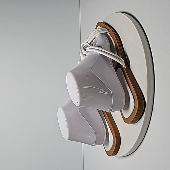 Azalea Wang Stetson Sandals Slides Tubular Straps Knotted Square Toe White 10 - Picture 6 of 13